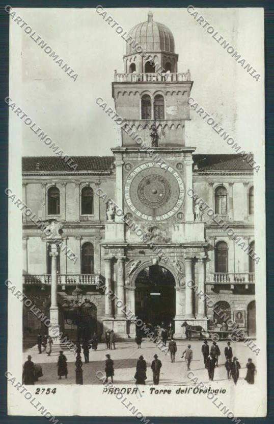 Padova Città Orologio PIEGHINA Foto cartolina ZQ2228 – fronte
