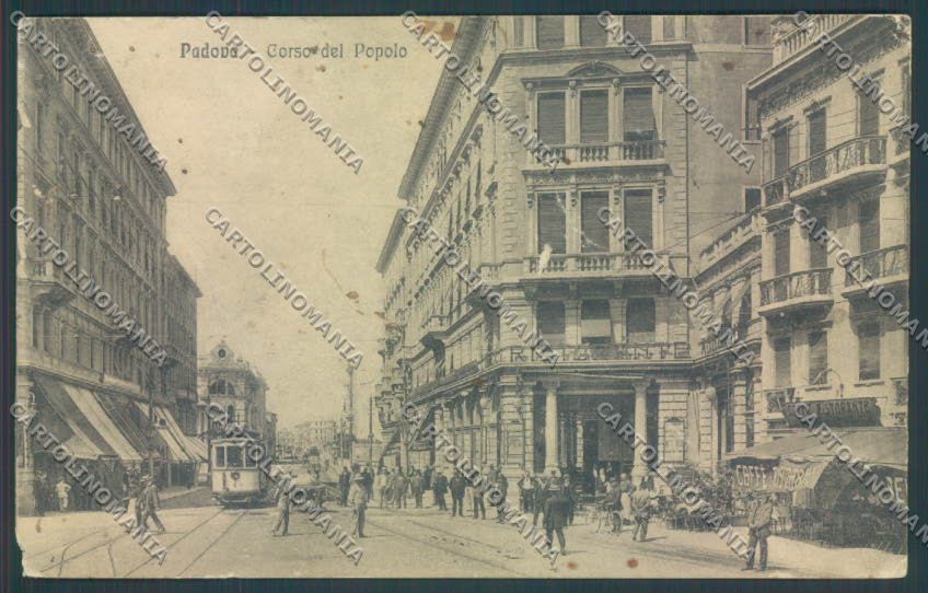 Padova Città Tram PIEGHE ABRASA cartolina ZQ2238 – fronte