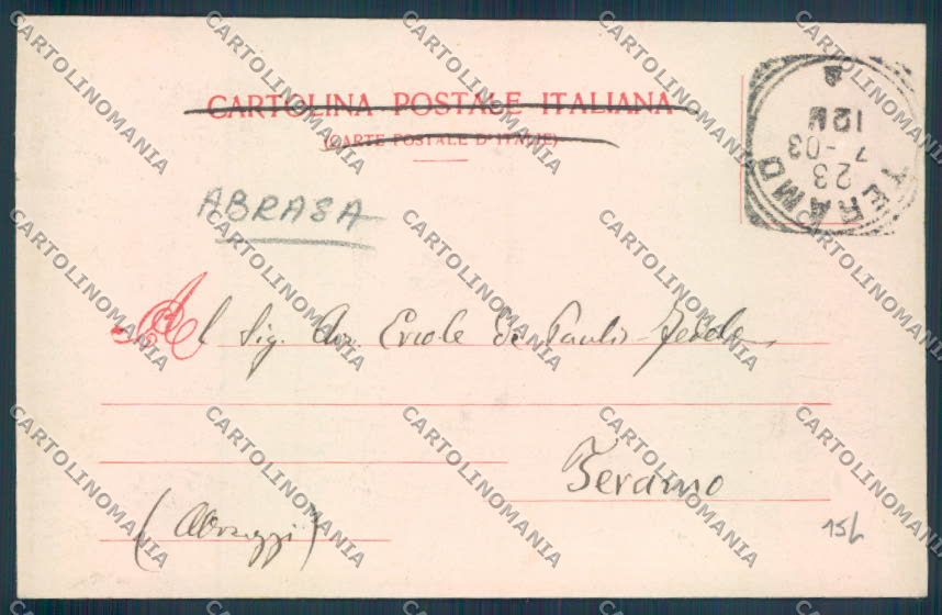 Padova Città Poste Pedrocchi ABRASA cartolina ZQ2249 – retro