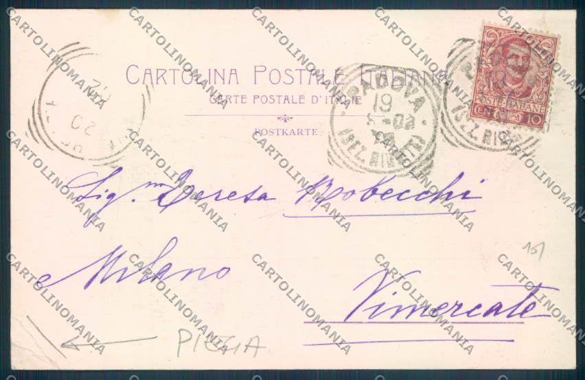 Padova Città Pedrocchi PIEGA cartolina ZQ2265 – retro