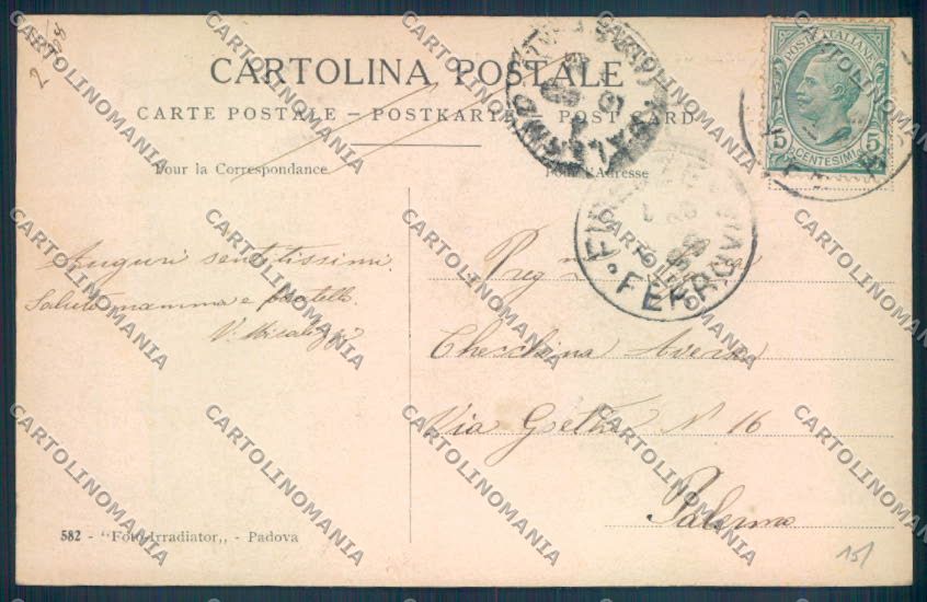 Padova Città Mercato cartolina ZQ2285 – retro