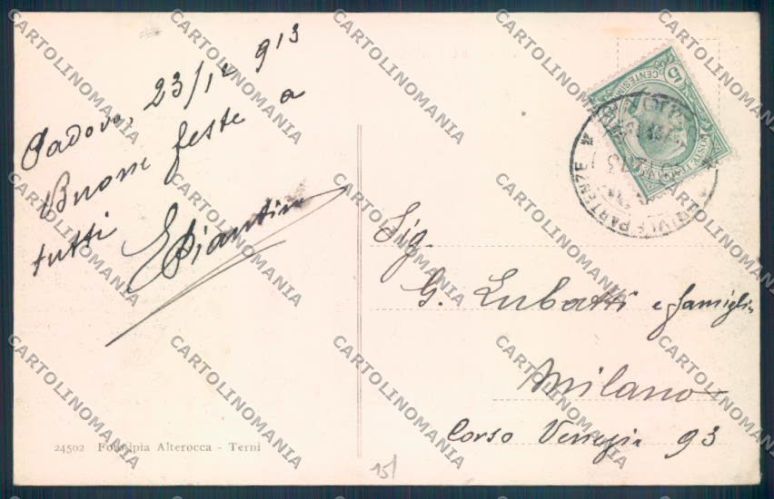 Padova Città Osservatorio Astronomico cartolina ZQ2291 – retro