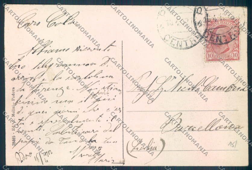 Padova Città Osservatorio Astronomico cartolina ZQ2294 – retro