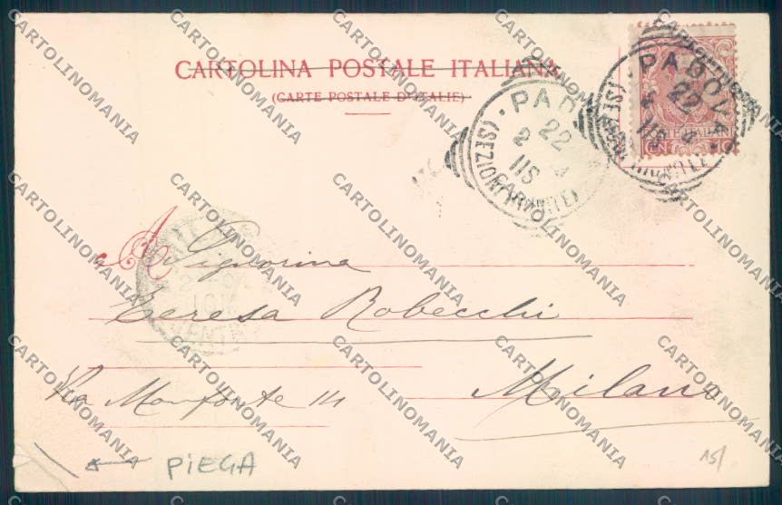 Padova Città PIEGA cartolina ZQ2326 – retro
