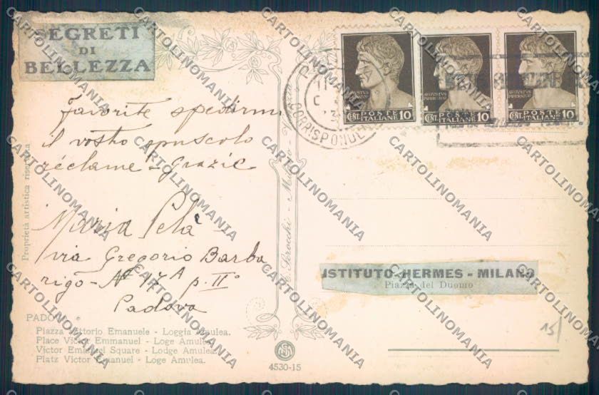 Padova Città cartolina ZQ2339 – retro