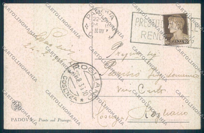 Padova Città cartolina ZQ2364 – retro