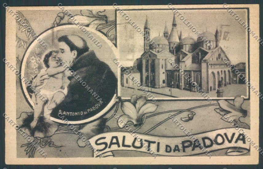Padova Città Antonio da Padova Saluti da PIEGHE cartolina ZQ2384 – fronte