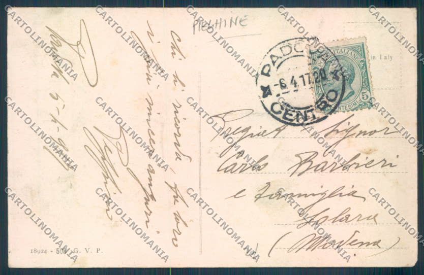 Padova Città Mazzini PIEGHINE cartolina ZQ2385 – retro