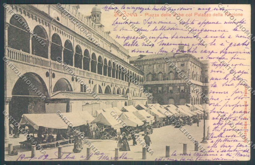 Padova Città Mercato PIEGA cartolina ZQ2403 – fronte