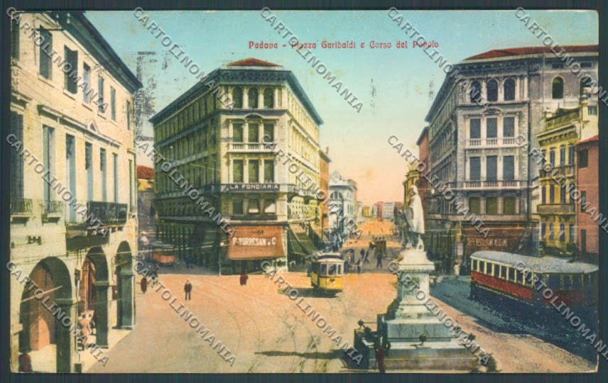 Padova Città Garibaldi Tram cartolina ZQ2437 – fronte