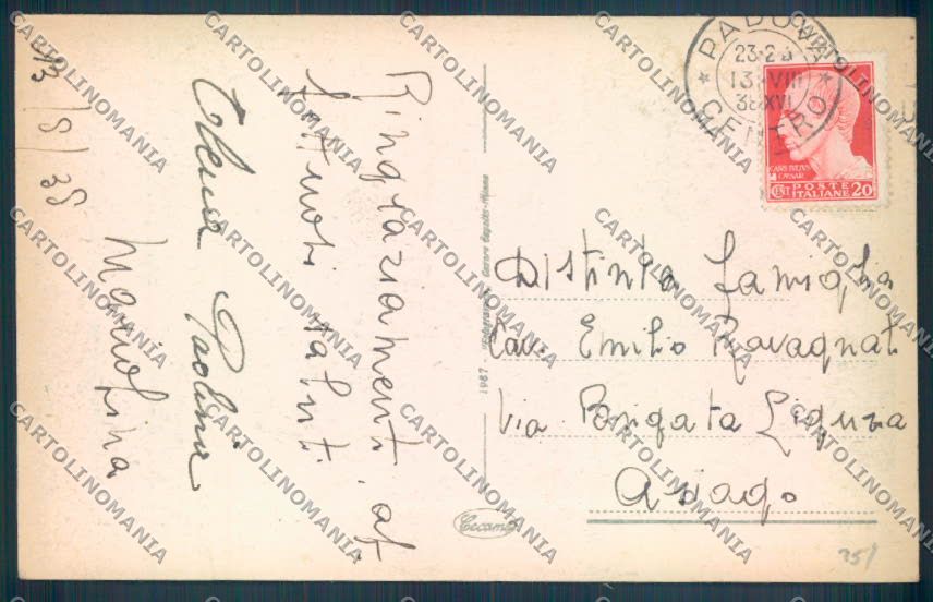 Padova Città cartolina ZQ2457 – retro