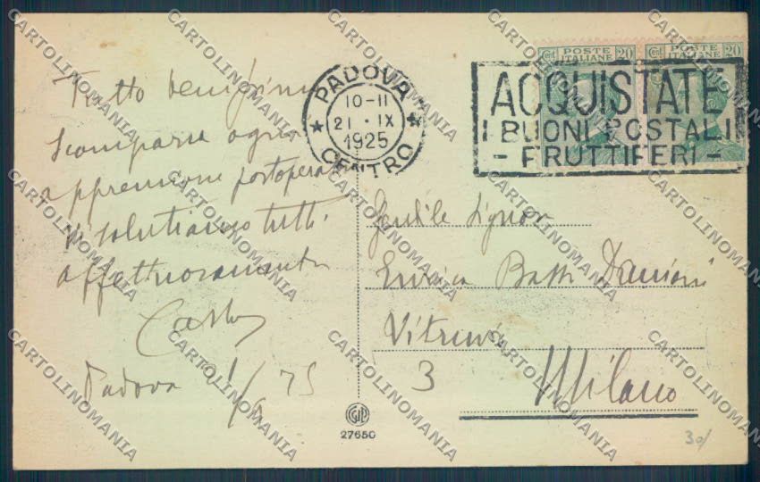 Padova Città Mercato cartolina ZQ2466 – retro