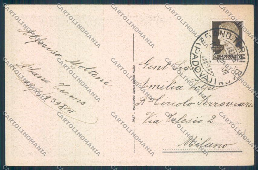 Padova Abano Terme cartolina ZQ2473 – retro