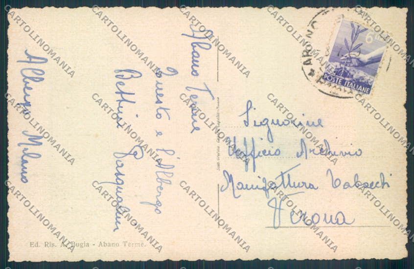 Padova Abano Terme cartolina ZQ2483 – retro