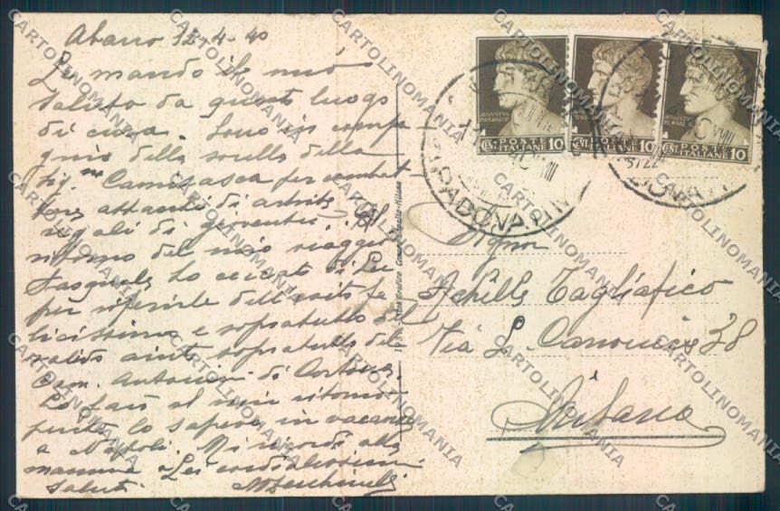 Padova Abano Terme cartolina ZQ2484 – retro