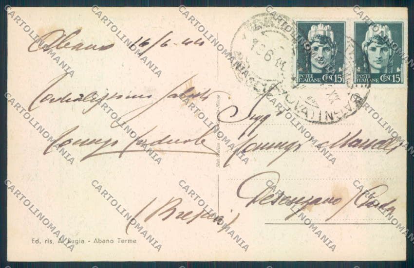 Padova Abano Terme cartolina ZQ2485 – retro