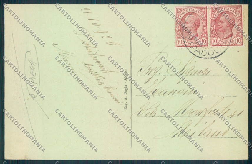 Padova Abano Terme PIEGA cartolina ZQ2492 – retro