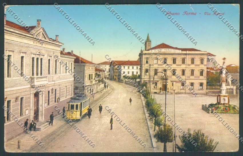 Padova Abano Terme Tram PIEGHINE cartolina ZQ2496 – fronte