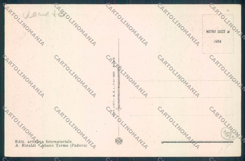 Padova Abano Terme cartolina ZQ2530 – retro