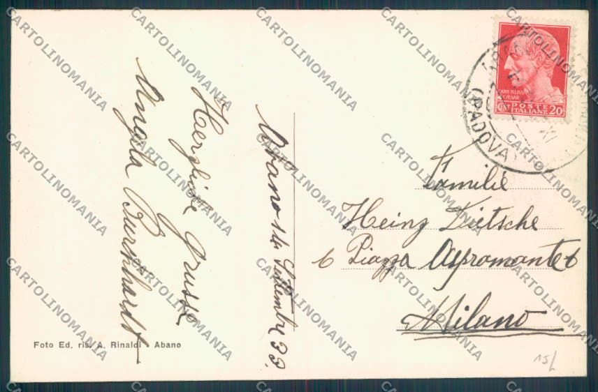 Padova Abano Terme cartolina ZQ2535 – retro