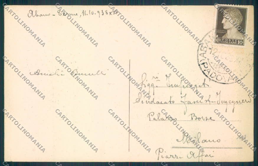 Padova Abano Terme cartolina ZQ2539 – retro