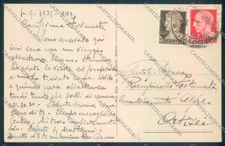 Padova Abano Terme cartolina ZQ2542 – retro