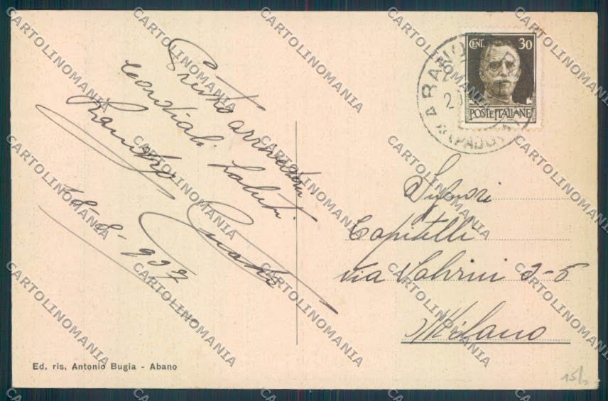 Padova Abano Terme cartolina ZQ2549 – retro