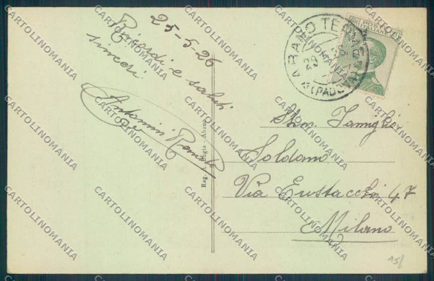 Padova Abano Terme cartolina ZQ2550 – retro