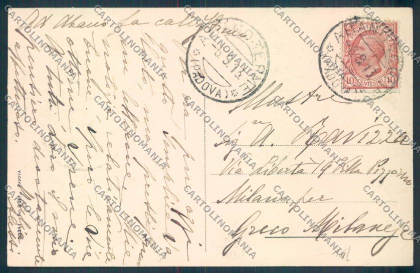 Padova Abano Terme cartolina ZQ2552 – retro