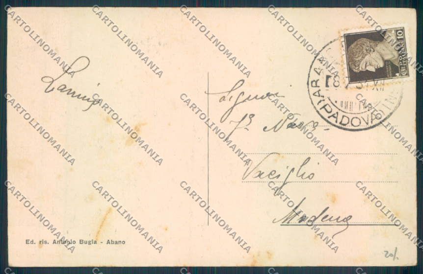Padova Abano Terme Saluti da cartolina ZQ2554 – retro