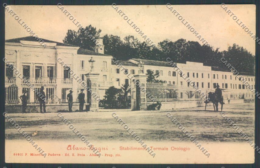 Padova Abano Terme Calesse PIEGHINA ABRASA cartolina ZQ2562 – fronte