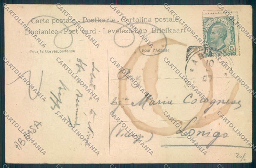 Padova Abano Terme Calesse PIEGHINA ABRASA cartolina ZQ2562 – retro