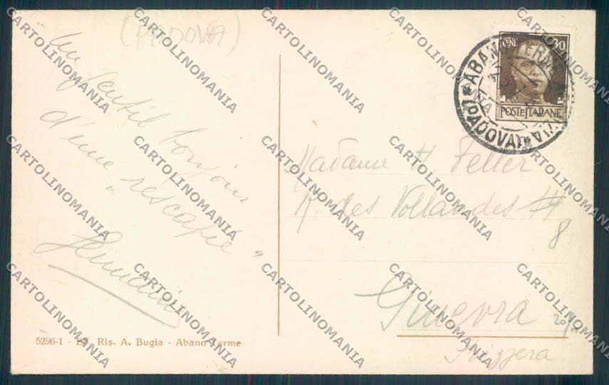 Padova Abano Terme cartolina ZQ2570 – retro