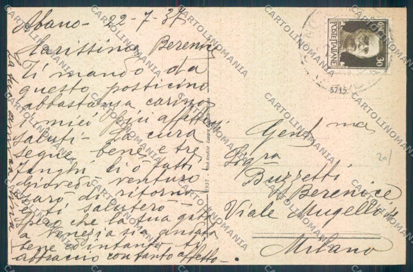 Padova Abano Terme cartolina ZQ2584 – retro