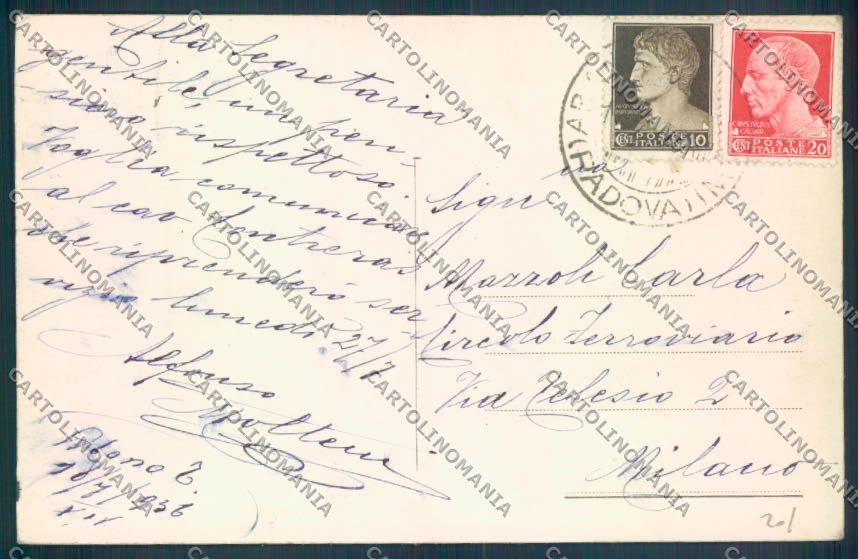 Padova Abano Terme cartolina ZQ2586 – retro