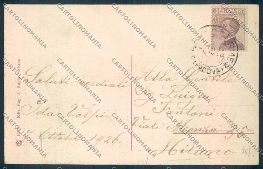 Padova Abano Terme cartolina ZQ2599 – retro