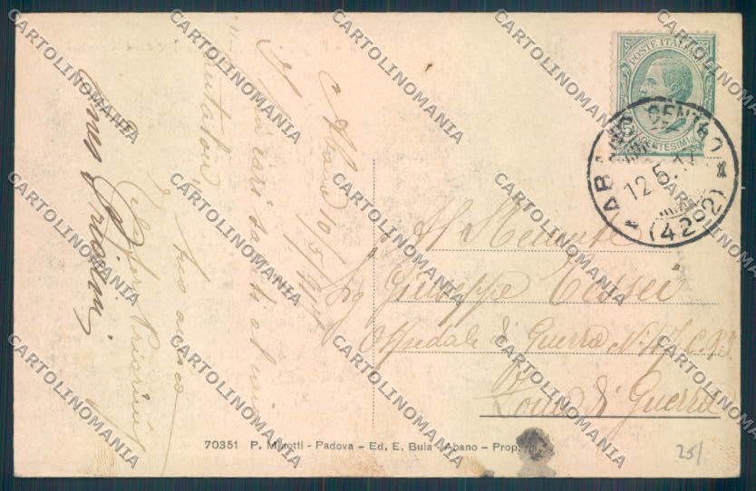 Padova Abano Terme cartolina ZQ2602 – retro