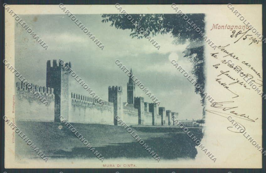 Padova Montagnana Chiaro di Luna SCOLLATA cartolina ZQ2635 – fronte