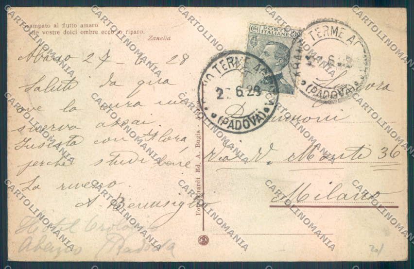 Padova Teolo cartolina ZQ2648 – retro