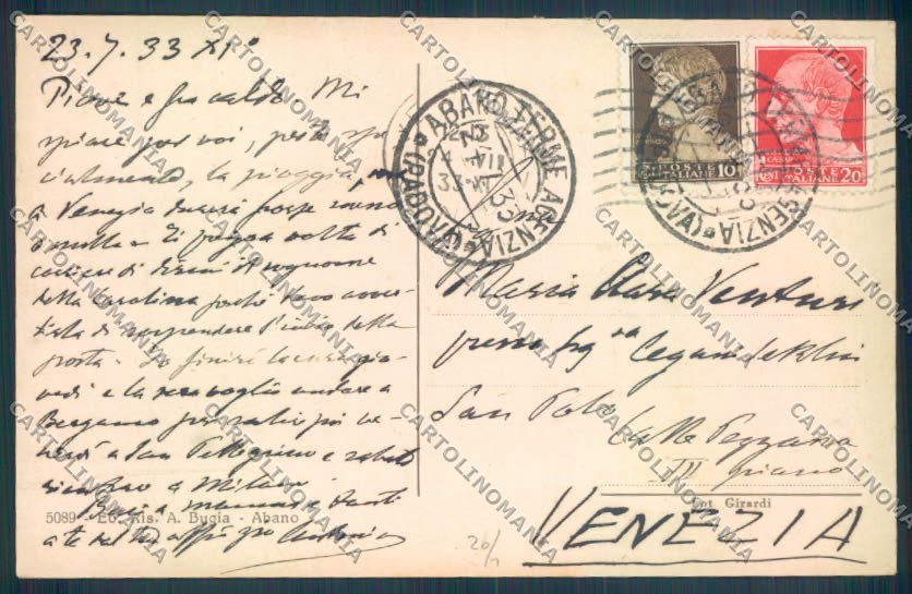Padova Teolo cartolina ZQ2653 – retro
