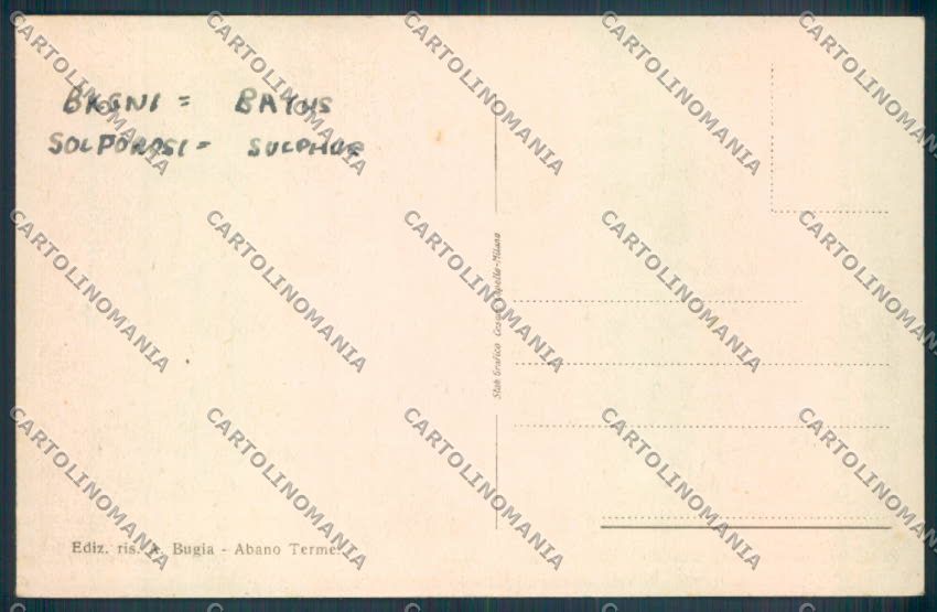 Padova Abano Terme Monteortone cartolina ZQ2694 – retro
