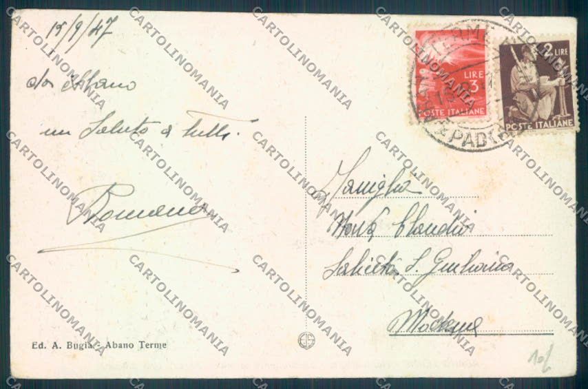 Padova Abano Terme Monteortone cartolina ZQ2695 – retro