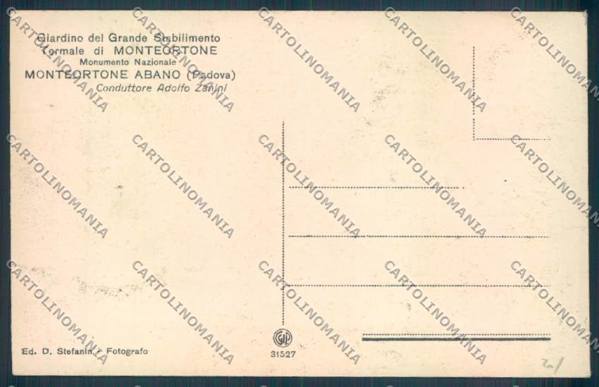 Padova Abano Terme Monteortone cartolina ZQ2698 – retro