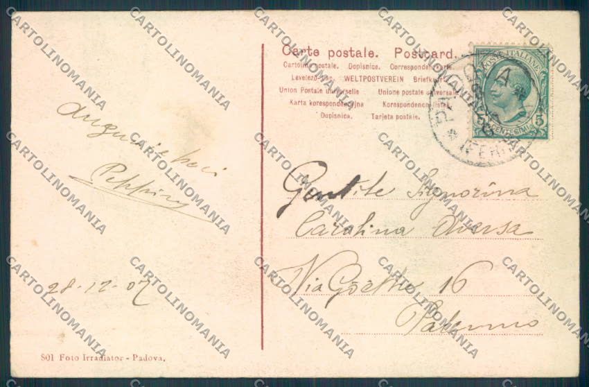 Padova Acquà Petrarca cartolina ZQ2714 – retro