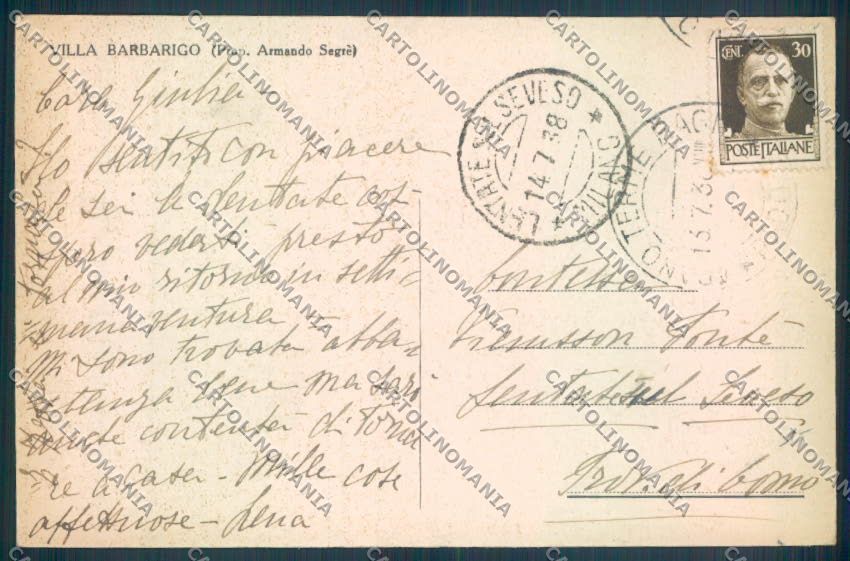 Padova Galzignano Terme Valsanzibio cartolina ZQ2725 – retro