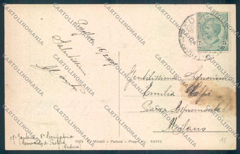 Padova Teolo Monastero Praglia cartolina ZQ2728 – retro