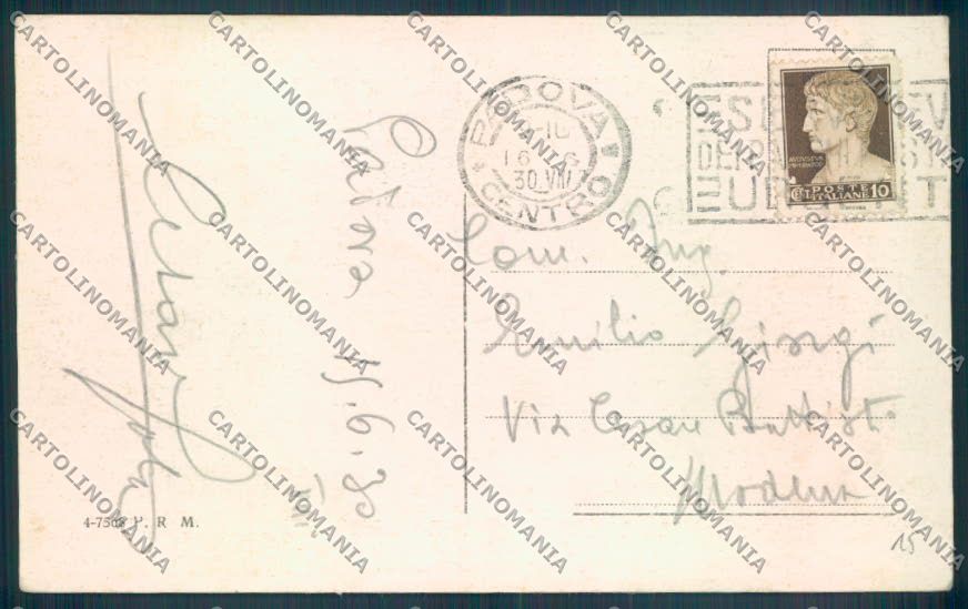 Padova Abano Terme Armistizio Mandria cartolina ZQ2729 – retro