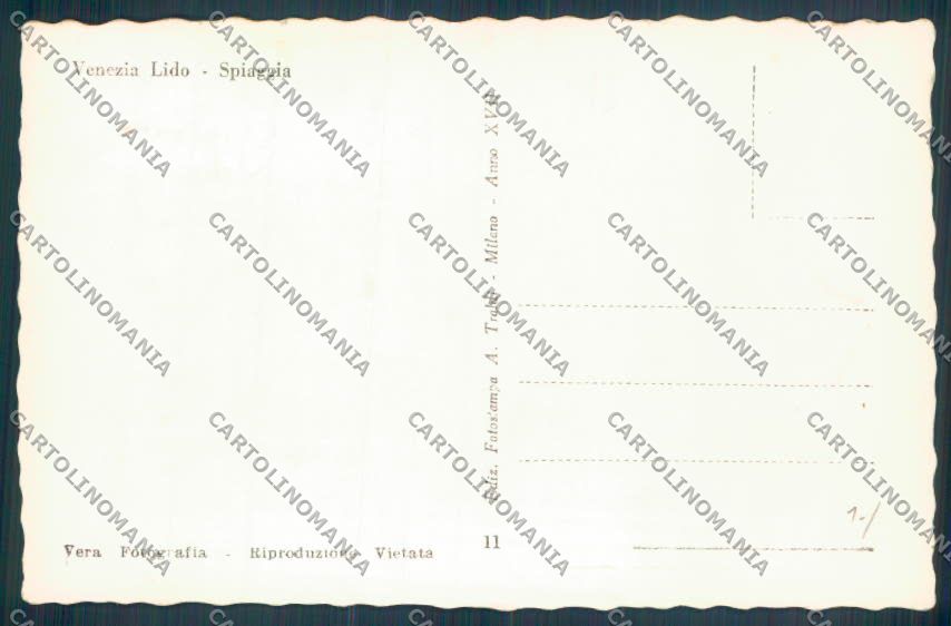 Venezia Lido di Foto cartolina ZQ2752 – retro