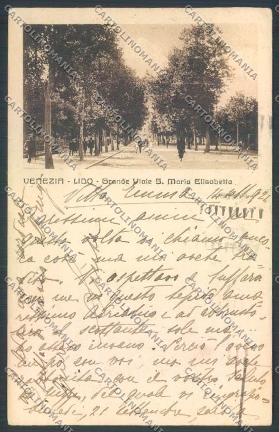 Venezia Lido di PIEGHINE cartolina ZQ2755 – fronte