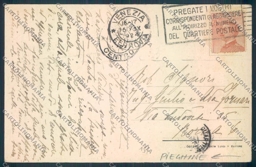 Venezia Lido di PIEGHINE cartolina ZQ2755 – retro